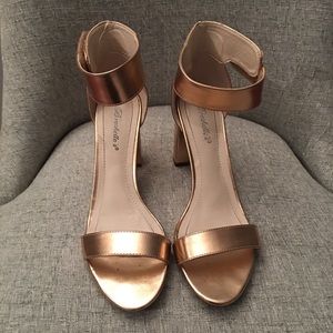 Rose Gold Block Heel